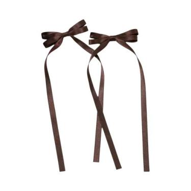 Imagem de Tiara Feminina Com Laço De Fita E Franjas Longas, Presilhas Laterais P