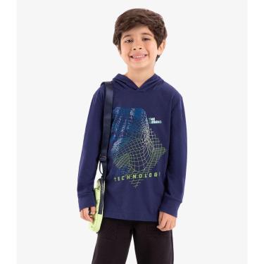 Imagem de Camiseta Rovi Kids Infantil Manga Longa Com Capuz Masculina-Masculino