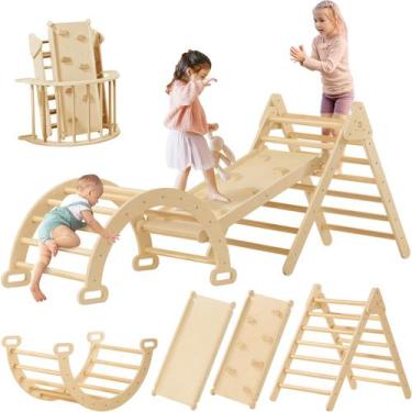 Imagem de Conjunto de escalada Tiny Land Pikler Triangle 7 em 1 por mais de 2 an