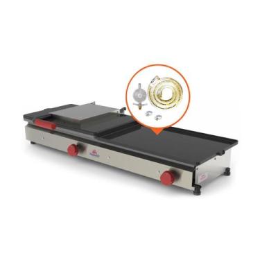 Imagem de KIT - Sanduicheira Dupla 1 Prensa Gigante Gás Pr-950Gn + Kit Gás - Pro