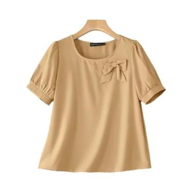 Imagem de Blusa Feminina De Verão Para Trabalho OL ZANZEA, Elegante, Manga Curta