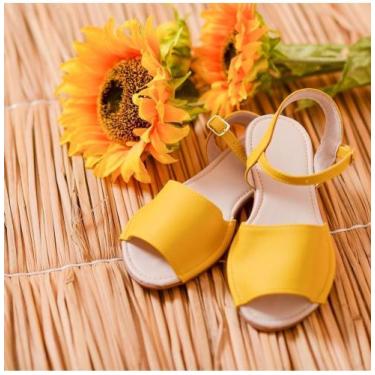 Imagem de Sandália avarca infantil - Carrossel, Amarelo, 35