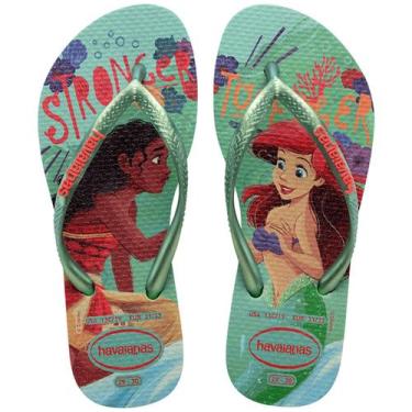 Imagem de Chinelo Infantil Havaianas Slim Princess Feminino - Verde
