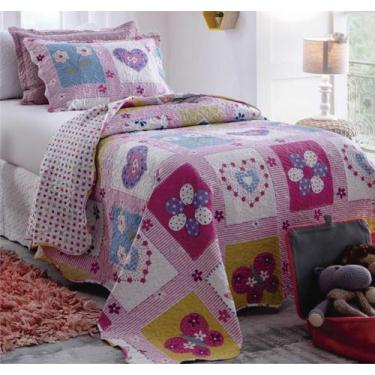 Imagem de Cobre Leito Colcha Solteiro Infantil Patchwork Teen Kids RZ - Rozac, F