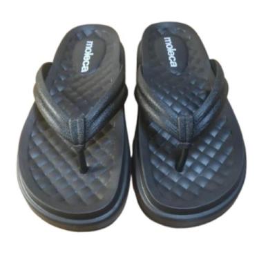 Imagem de Chinelo Nuvem Moleca Feminino Ortopédico Leve 5554.100, Preto, 37