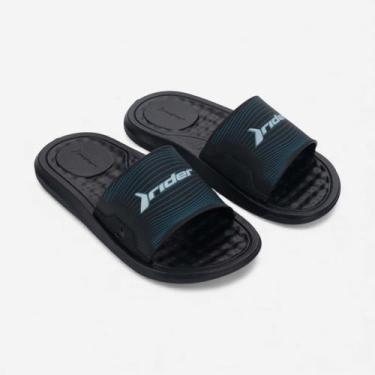 Imagem de Chinelo Rider Step Slide Masculino Infantil Preto, Preto, Branco, 30