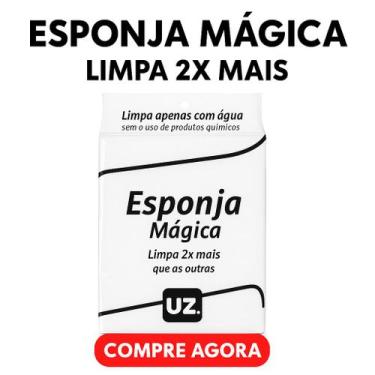 Imagem de Esponja Mágica Limpeza Pesada Remove Manchas Parede Pia Cozinha Bucha 