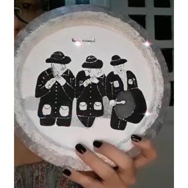 Imagem de Prato decorativo artezanal