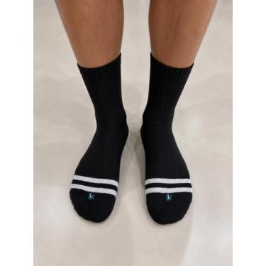 Imagem de Meia Casual Basic Design Preto/Royal34/39 Conforto e Estilo - LEKE MEI