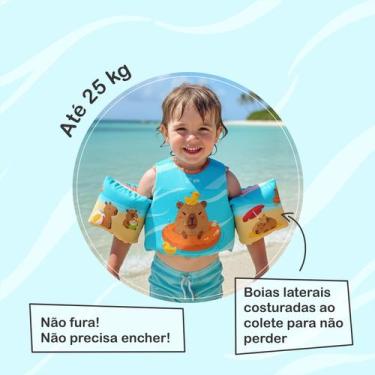 Imagem de Boia Colete SalvaVidas Infantil Flutuador Não Fura Até 25kg Kids Segur