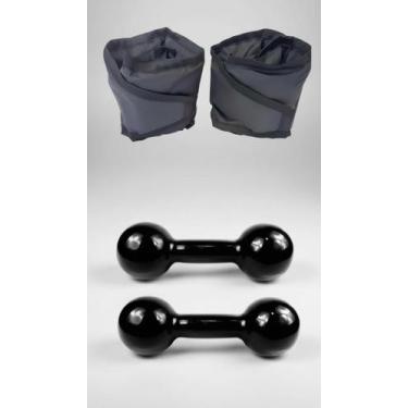 Imagem de Kit Caneleiras 1kg + Halteres Emborrachados 1kg - Congratulations Stor