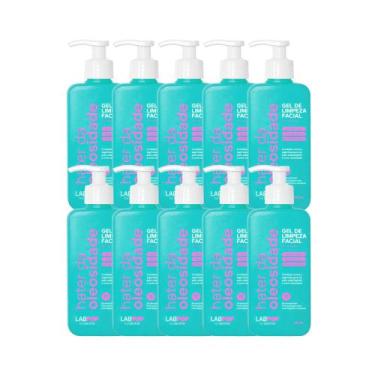 Imagem de Kit 10 Gel Limpeza Facial Hater Oleosidade 240ml Labotrat
