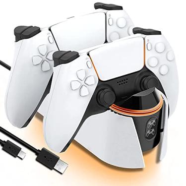 Imagem de TwiHill Estação de carregamento do controlador para PS5,Estação de carregamento PS5 para controladores Sony Playstation 5 com carregamento rápido 2,5H (indicador LED)