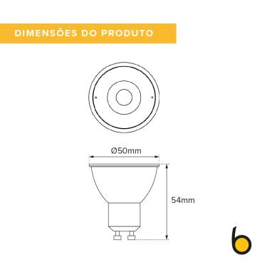 Imagem de Lâmpada Led Dicroica Gu10 4w Biv. 4000k 38g 250lms Ref.301931- Brilia