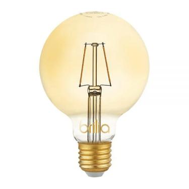 Imagem de Lampada Led Filamento Ballon Vintage 2,5w Biv. E-27 200lms G125 Ref.438725 - Brilia Brilia