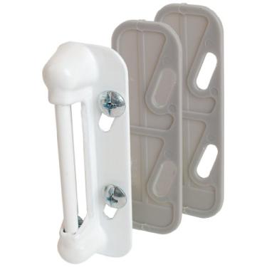 Imagem de Prime-Line Products K 5117 Prime-Line Placa de tela ajustável com mola para porta, para uso com trava interna rígida, fundida, branca