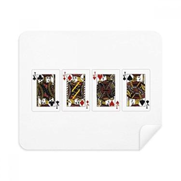 Imagem de Pano de limpeza Heart Spade Diamond Club J padrão limpador de tela 2 peças tecido de camurça