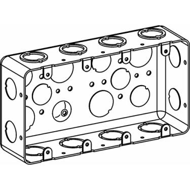 Imagem de Orbit DHB-4 Electric Box, 2 1/8" Deep Handy Box w/CKO & 1/2" Knockouts4-Gang