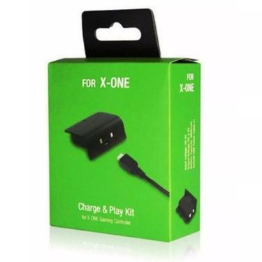 Imagem de Bateria E Cabo Carregador Controle Xbox One Charge Play Kit
