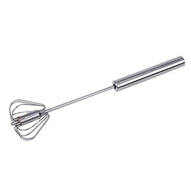 Imagem de Batedor de ovos semi-automático TOPmontain, Batedeira de mão em aço inoxidável, Batedor de ovos manual premium para cozinha doméstica