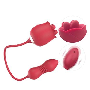 Imagem de Vibrador Feminino Rosa Estimulador de Clitoris e Seios