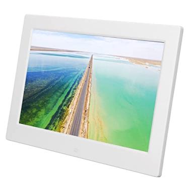 Imagem de Moldura de foto digital, 13 polegadas 180 graus grande angular tela de led moldura digital, multifuncional moldura de foto em nuvem inteligente com controle remoto, alarme de calendário de vídeo(US)