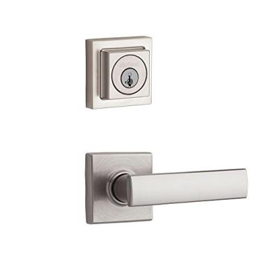 Imagem de Kwikset 976VDL SQT 15 SMT 976VDL-15S Alavanca Vedani de níquel acetinado cilindro duplo pacote interno com chave inteligente 976VDL-S