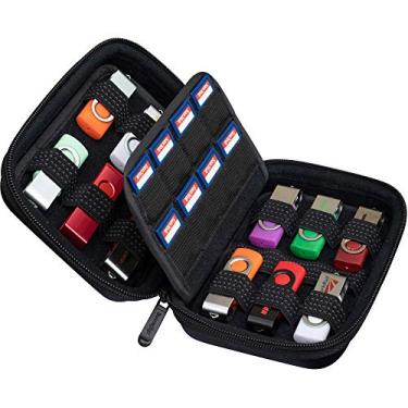 Imagem de ButterFox Suporte de armazenamento USB pen drive pen drive / cartão de memória SD SDXC SDHC suporte de cartão / estojo de disco rígido externo/organizador de acessórios eletrônicos universal (12USB+16SD)
