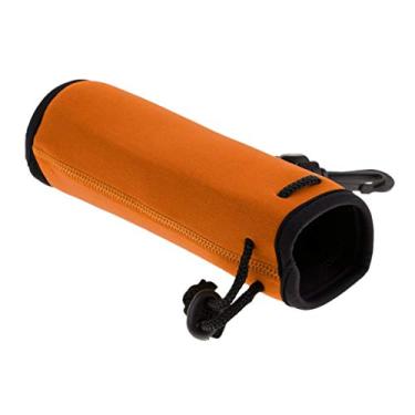 Imagem de Capa térmica de neoprene Protable para garrafa de bebida de água térmica bolsa bolsa suporte alça para viagem ciclismo escalada esportes laranja 6,4 x 17,5 cm
