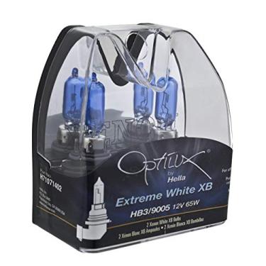 Imagem de HELLA Lâmpadas de halogêneo brancas Xenon H71071402 Optilux XB Series 9005, 12V, 65W, pacote com 2