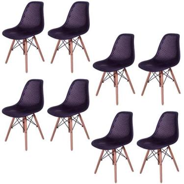 Imagem de Kit 8 Cadeiras Charles Eames Eifell 130 Furadinha - Riverside