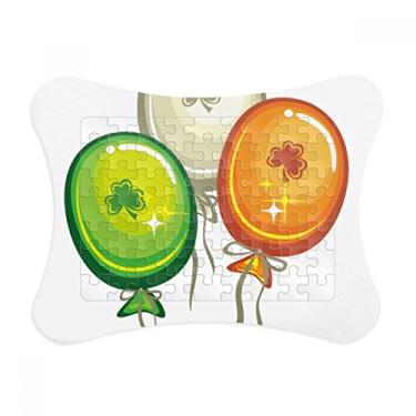Imagem de Clover Balloon Ireland St Patrick's Day moldura de quebra-cabeça decoração de imagem enfeite de quebra-cabeça