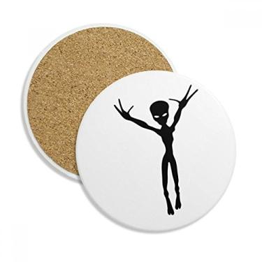 Imagem de Caneca de porta-copos alienígena Universo e espacial, pedra absorvente de proteção de mesa