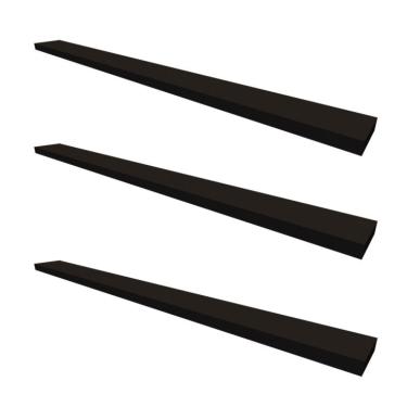 Imagem de Conjunto com 3 Prateleiras Ardo Preto 90 cm