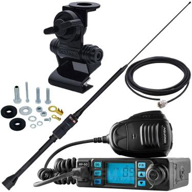 Imagem de Rádio Px 80 Canais Mini Argentina Black Cabo 5,5m Porta Malas Capu Parafusos 