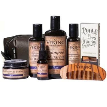 Imagem de Viking, Kit de Barba - Premium Com Necessaire - Mar - Viking