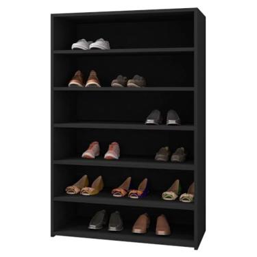 Imagem de Armário Multiuso Sapateira 5 Prateleiras Yasmin Preto - Pallazio