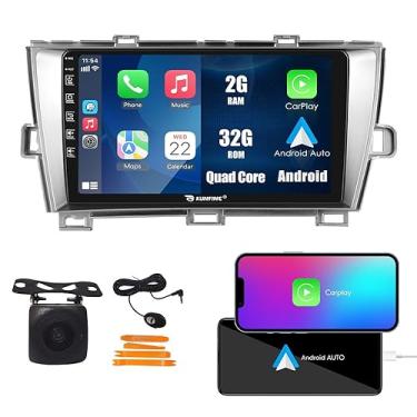 Imagem de Kunfine Car CarPlay Android Navegação Automática Estéreo GPS Rádio Câmera Display 22.9 cm IPS Touchscreen Headunit Tablet Pad Media Player para Toyota Prius LHD 2009-2014, se aplicável, Quad Core 2G +