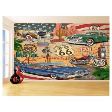 Imagem de Papel De Parede 3D Carro Antigo Hot Rod Custom 3,5M Cxr92