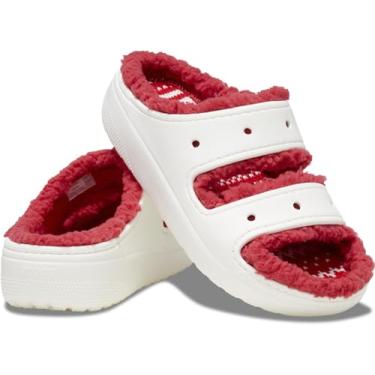 Imagem de Crocs Sandália unissex clássica Cozzzy, Branco/estampa natalina, 41