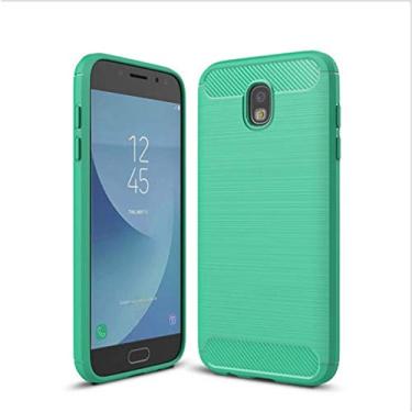 Imagem de Capa para Samsung Galaxy J7 Sky Pro, capa de material de fibra de carbono, suave antiderrapante, macia, anti-impressões digitais, capa totalmente protetora para Samsung Galaxy J7 Sky Pro