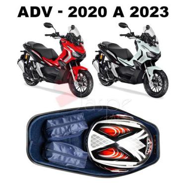 Imagem de Forração Honda ADV 150 Baú Forro Premium Scooter Azul - Jaspe Ateliê, 