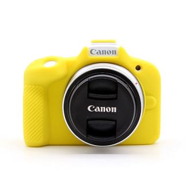 Imagem de Rieibi Capa EOS R50, capa protetora de silicone fosco para câmera Canon EOS R50 EOSR50, capa leve para câmera EOS R50 - amarela