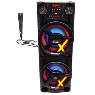 Imagem de Caixa Som Amplificada Bluetooth 2900W Rms Woofer 15´´ Usb Led Bivolt Microfone Amvox Aca 2900 New X