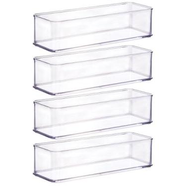 Imagem de Organizador de plástico acrílico 21,9 x 7,3 x 5,45 cm H1 4 unidades Pl