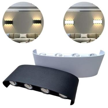 Imagem de Luminária Balizador Arandela LED Meia Lua 8W Bivolt Cor Da Luz Branco 