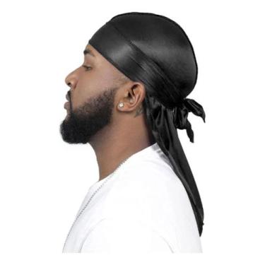 Imagem de Bandana Durag Waves Touca Afro De Cetim Preto - Santa Clara, Durag Cet