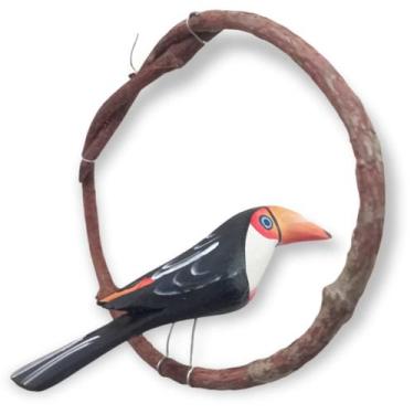 Imagem de Tucano De Galho Mini - Madeira Passaro Natureza Artesanato Jardim Chur