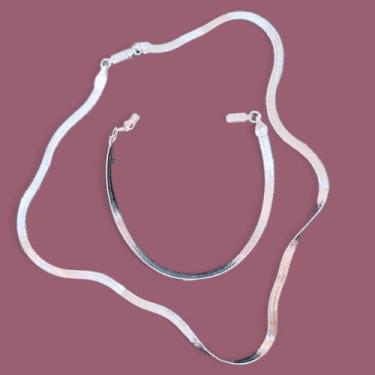 Imagem de Cordão de prata e pulseira /Prata 925 feminino -luxo!!! - VNS