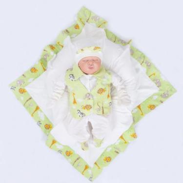 Imagem de Saída De Maternidade Bebe Menino Safari 4 Peças - Pandora Baby Enxovai